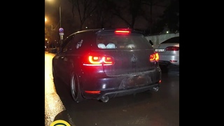 Огненный выхлоп на Volkswagen Golf