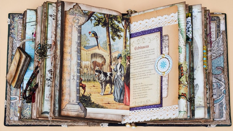 OLD WORLD handmade junk book, Vintage