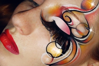 Podium Inspired Makeup Tutorial / Artistic Creative Colorful Graphic Swirls