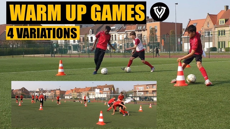 4 Warming Up Games, Football Soccer Exercises, All