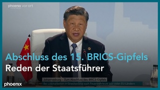 15. BRICS-Gipfel in Sdafrika: Abschlussreden der Staatsfhrer, dazu Richard Klug (ARD) am