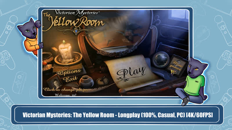 Victorian Mysteries: The Yellow Room Longplay (100 , Casual, PC) 4 K, 60
