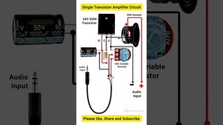 Transistor Amplifier Circuit #amplifier #diy #speaker