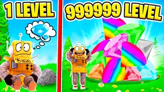 РОБЗИ НАШЕЛ АЛМАЗНУЮ ШАХТУ 9,9999,999 УРОВНЯ |  НУБ И ПРО ВИДЕО ROBLOX