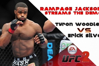 EA UFC 2 - RAMPAGE Jackson plays Beta - Tyron Woodley vs Erick Silva (SICK MATCH!)