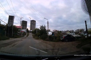 Невидимый лежачий полицейский (Уфа по ул. Кольская в строну Российской)