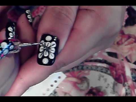 EASY TO DO NAIL ART DESIGN TUTORIAL BLACK WHITE