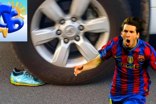 ⚽ Что будет если переехать бутсы  Найк Месси внедорожником Crash Test of boots Nike Messi by SUV