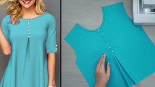 WOW⭐️Beautiful Pintuck Neck Design