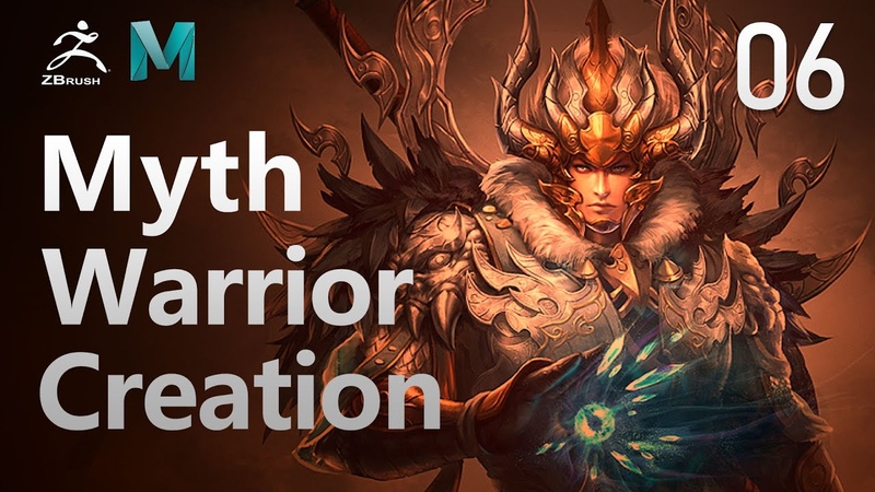 Myth Warrior, Game Character Zbrush Sculpt Maya 3 D Modeling Textures Tutorial Part