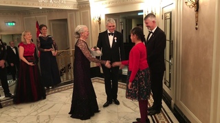Dronning Margrethe til fest i London