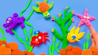 Морские обитатели для детей 🐠 Лепим и развиваемся 🐙
