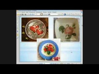 Декупаж. Обратный декупаж стеклянной тарелки. Фирдаус Батдалова