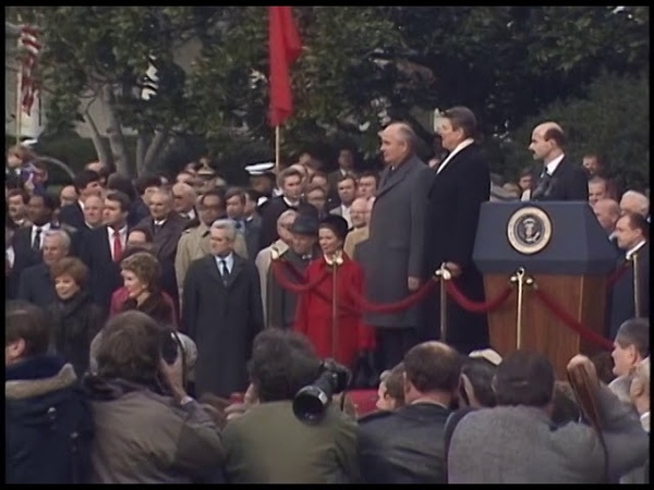 President Reagans Remarks at Arrival Ceremony for Mikhail Gorbachev on December 8,