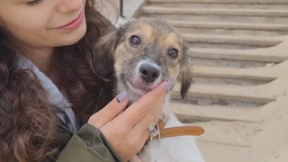 Little Puppy Abandoned At The Dumpster Sees The Ocean For The First Time