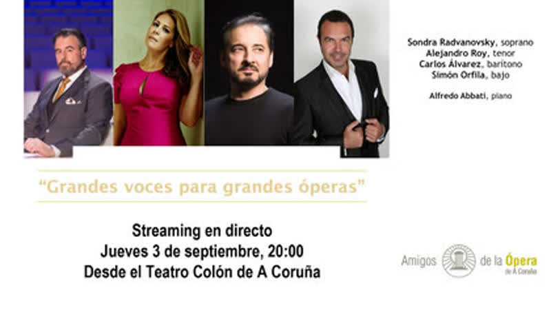 Оперный гала концерт в испанской Корунье, Concert at Teatro Colon a Coruna