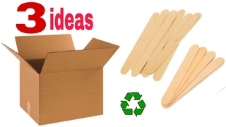 TURN CARDBOARD INTO TREASURE😍 WONDERFUL IDEAS  WITH CARDBOARD AND POPSICLE STICKS