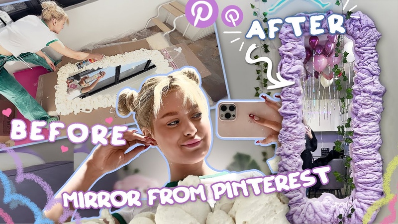 PINTEREST MIRROR, DIY FLUFFY FOAM MIRROR Pinterest aesthetic