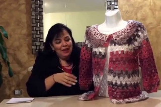 Saco manga tres cuartos - Tejido a gancho - Tejiendo con Laura Cepeda