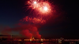 Fireworks on Navy Day Saint Petersburg Russia 2022 4K 60 fpsWith Real Ambient Sounds