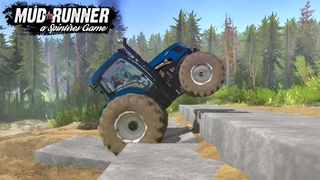 Spintires: MudRunner - NEW HOLLAND T6 175 Tractor Fails on a Difficult Track