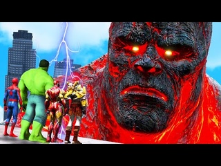 GTA 5 - Avengers FOUND Biggest Titans - Kratos VS Perses