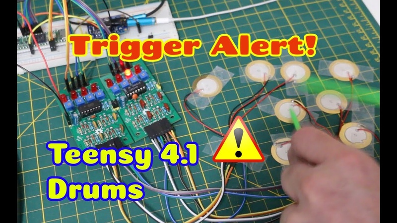 Teensy 4. 1 Piezo Drum Trigger Signal Conditioner Interface (4