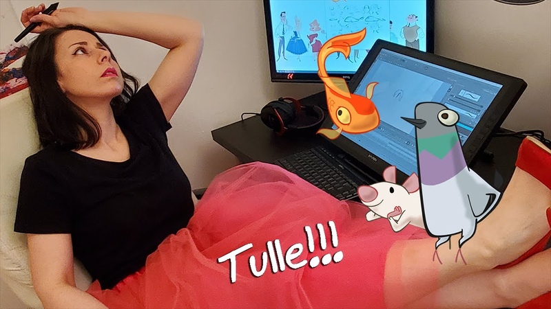 Cartoon Animals Help Me Sew A Tulle