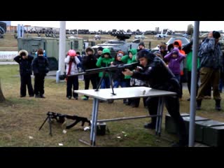 Стрельба из Противотанкового ружья. Зима 2014. Лагерь Косики каратэ в Беларуси.
