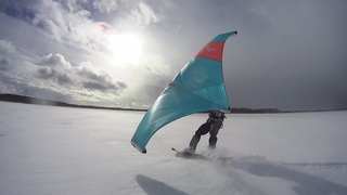 Wing зимой and snowkiting