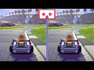 Garfield Kart 3D VR video 3D SBS VR Box google cardboard
