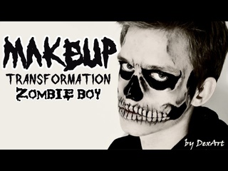 Грим на Хэллоуин!!! / Zombie Boy Makeup transformation / DA