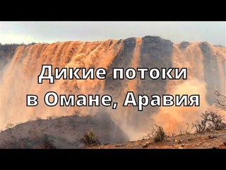Дикие потоки в Оман обрушились с гор на улицы Султаната Оман