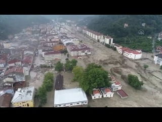 KASTAMONU - Bozkurt'ta su takn havadan grntlendi
