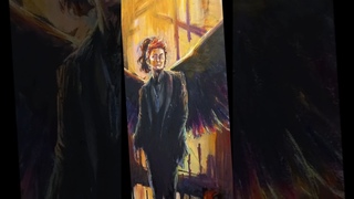 Картина по мотивам “Благие знамения“ #калининград #art #shortsclip #goodomens #благиезнамения