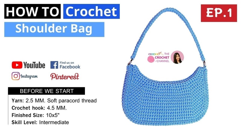 DIY Gorgeous Crochet Bag, English Crochet Bag Tutorail Pattern, Trendy Crochet Bag EP.