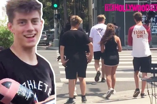 Jake Paul, Erika Costell, Chance & Anthony Spotted Filming New Team 10 Vlog On Melrose Ave.