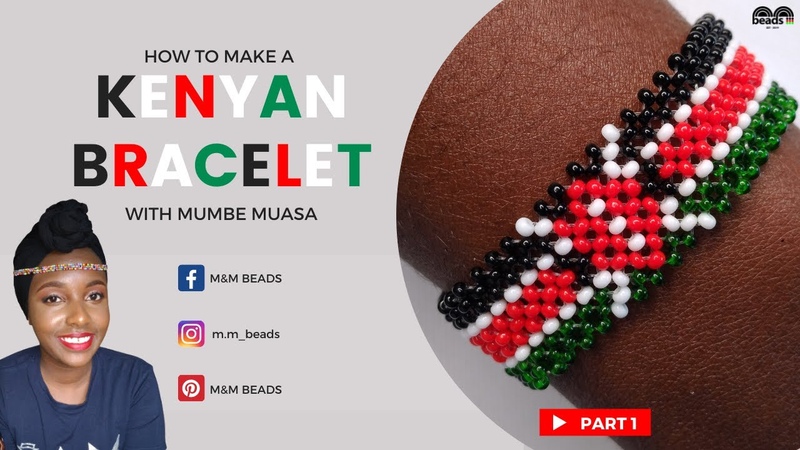 How to make a Kenyan Flag Bracelet ( Part