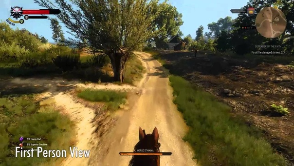 Witcher 3 Mod: First Person or Over Shoulder Horse Camera