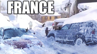 Apocalypse in France! Snow buried cities! 300,000 people without electricity!