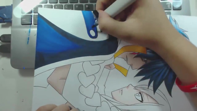 Speed Drawing Jellal Fernandes and Erza Scarlet ( Fairy Tail) Valentines