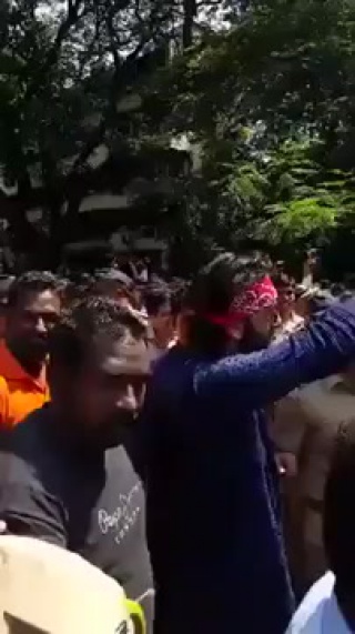 Ranbir Kapoor at the RK Studios Ganesh Visarjan