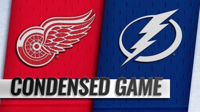 Detroit Red Wings vs Tampa Bay Lightning 2018, Game Highlights, NHL 18, 19, Обзор