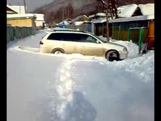 Caldina ST 215 G по снегу