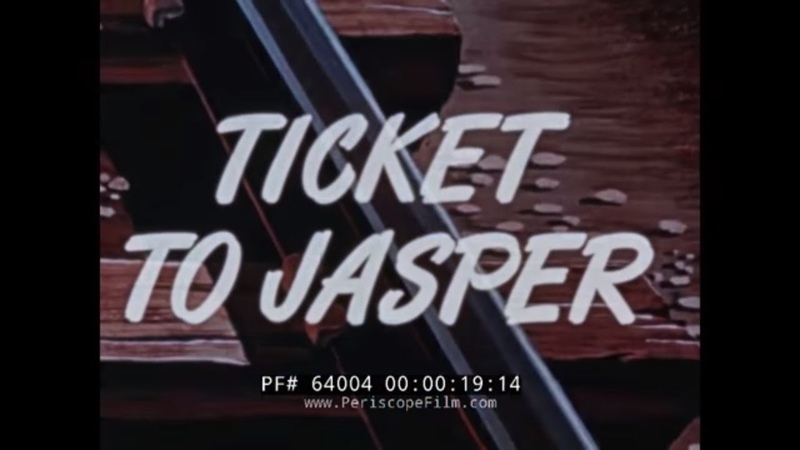 CANADIAN NATIONAL RAILWAYS TICKET TO JASPER 1947 WESTERN CANADA TRAVELOGUE