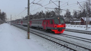 Электропоезд ЭД4М-0127 (ТЧ-7) пригородный поезд №6558, Москва - пл. 47 км.