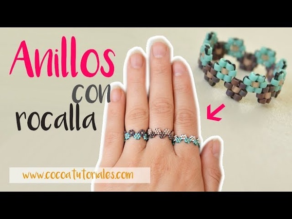 Cómo hacer un anillo hermoso con rocallas, miyuki o toho, fácil,