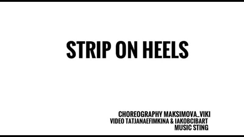 Strip on heels by