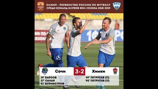 Сочи - Химки - 3:2. Олимп-Первенство ФНЛ-2018/19. 3-й тур