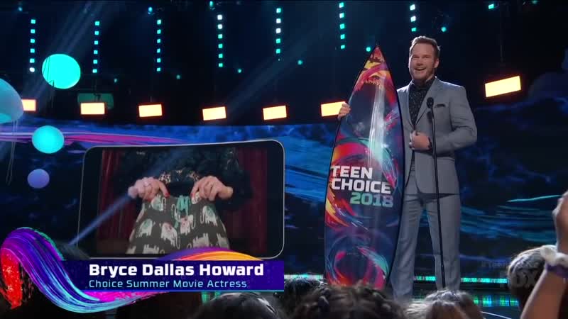 Chris Pratt Bryce Dallas Howard Win Choice Summer Movie Actors, TEEN CHOICE